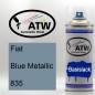 Preview: Fiat, Blue Metallic, 835: 400ml Sprühdose, von ATW Autoteile West.